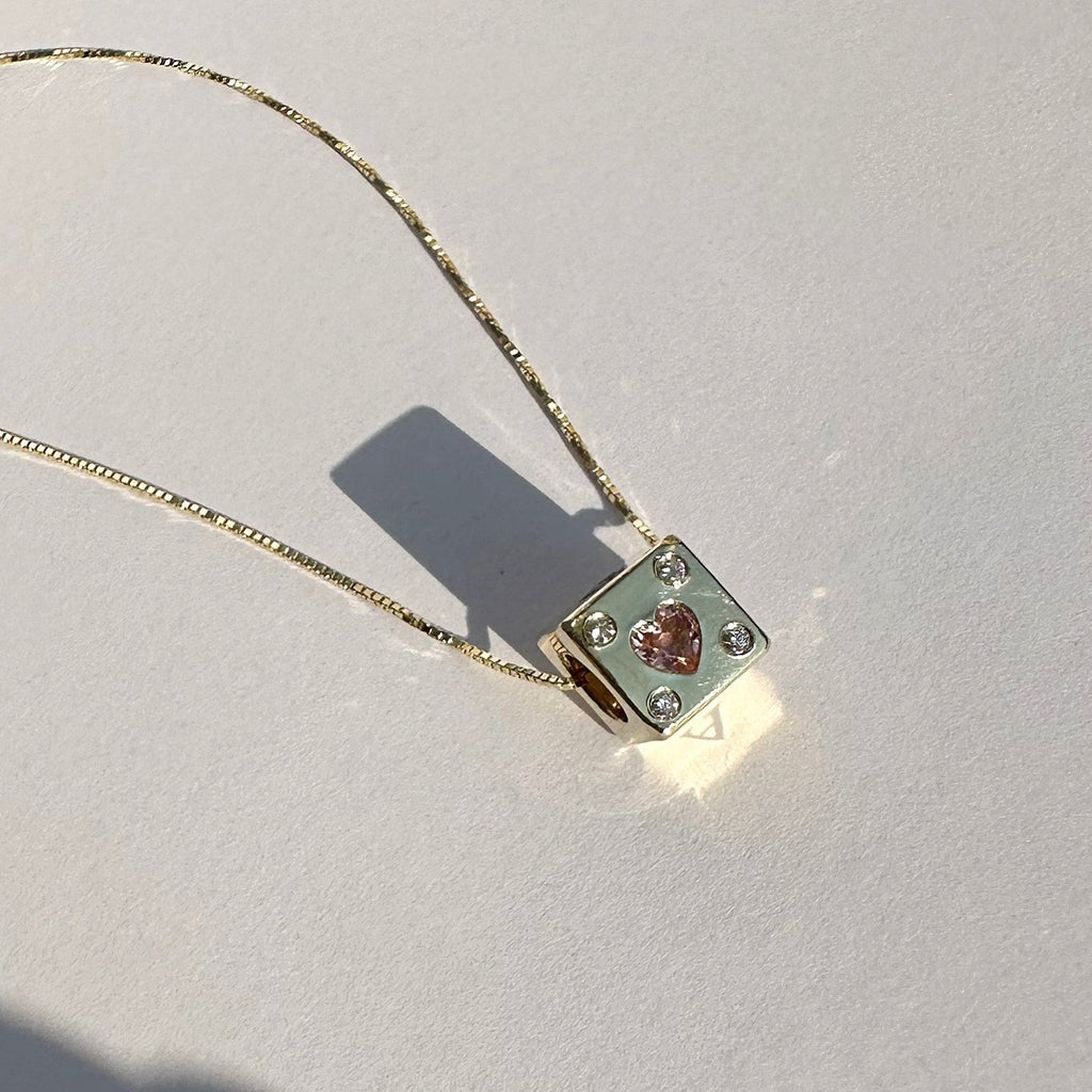 Gold Dice Necklace - atua-studio
