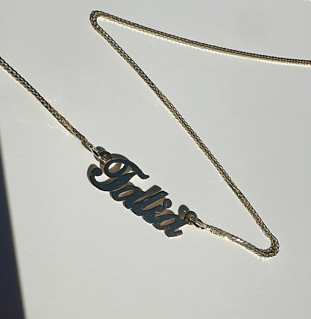 Gold Name Necklace - atua-studio