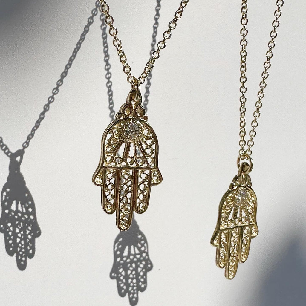 Gold Hamsa Necklace - atua-studio