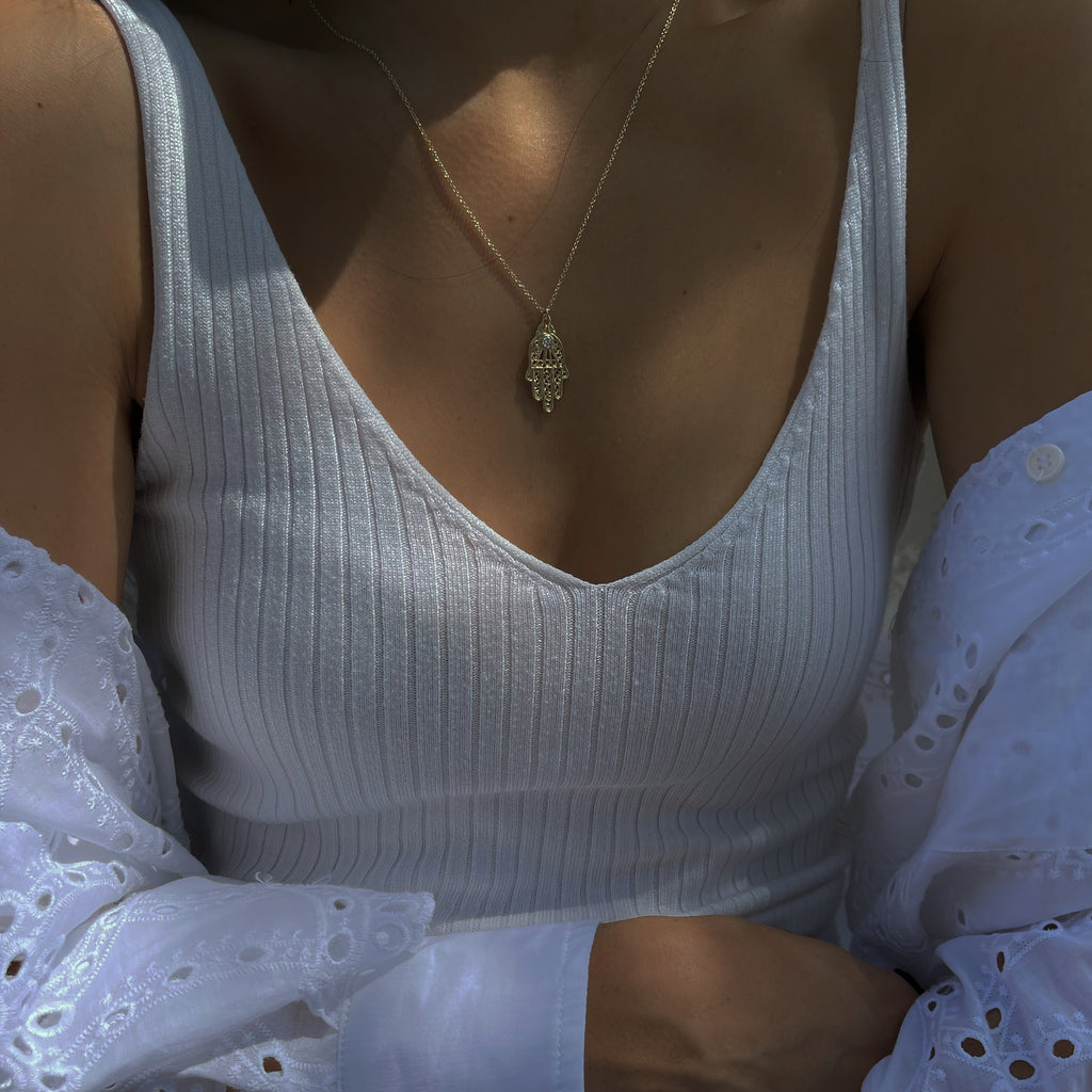 Gold Hamsa Necklace - atua-studio